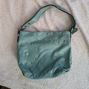 Rare Coach Shoulder Bag in Aqua